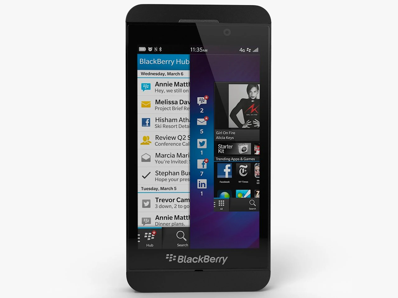 blackberry z10 3D Model .c4d .max .obj .3ds .fbx .stl .blend 