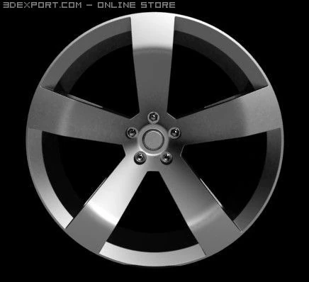 dodge challenger concept wheel 3D Model .c4d .max .obj .3ds .fbx .stl .blend 