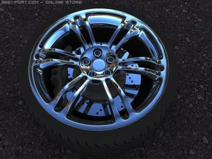 바퀴 3D 모델