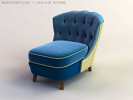 collins armchair 3D Model .c4d .max .obj .3ds .fbx .stl .blend 
