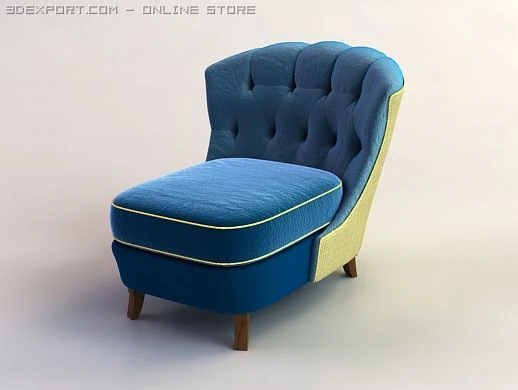 collins armchair 3D Model .c4d .max .obj .3ds .fbx .stl .blend 