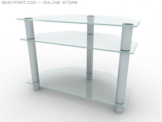 glass table 3D 모델 .c4d .max .obj .3ds .fbx .stl .blend 