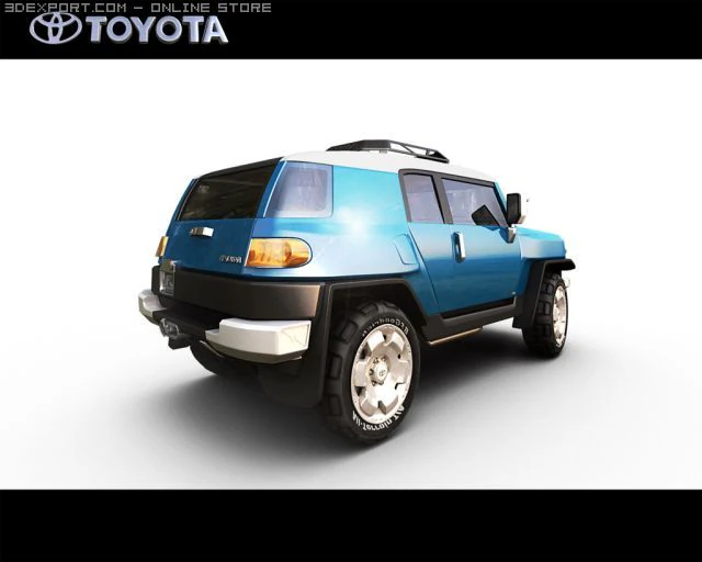 toyota fj cruiser suv 3D Model .c4d .max .obj .3ds .fbx .stl .blend 