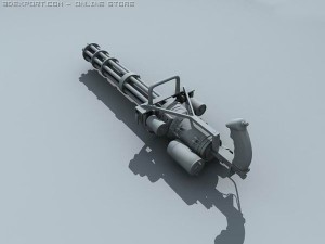 m134 gatling minigun 3D मॉडल