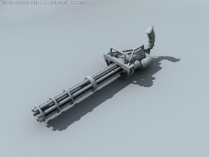 m134 gatling minigun 3D मॉडल