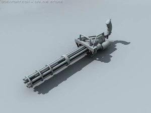 m134 gatling minigun 3D Model
