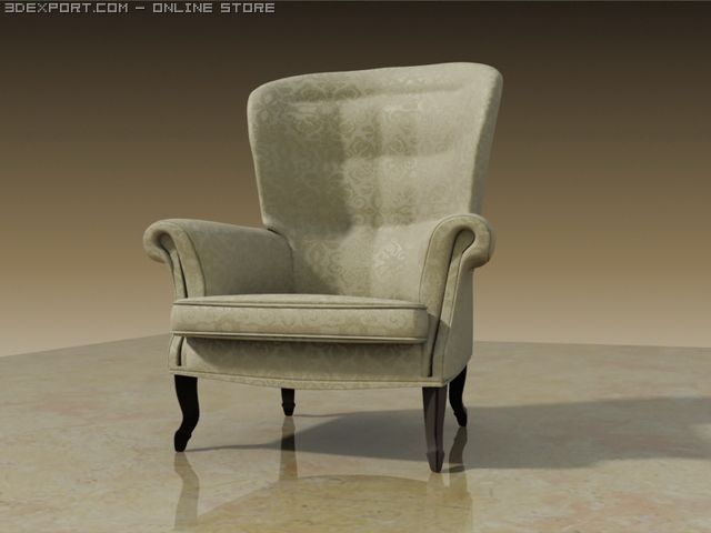 armchair 3D Model .c4d .max .obj .3ds .fbx .stl .blend 