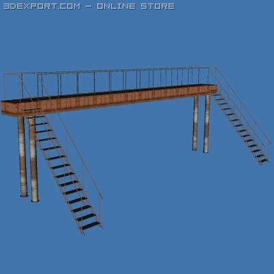 metal bridge Modèle 3D .c4d .max .obj .3ds .fbx .stl .blend 