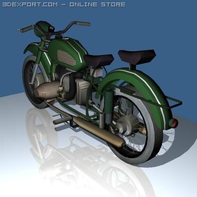 motorcyclemilitary version 3D-Modell .c4d .max .obj .3ds .fbx .stl .blend 
