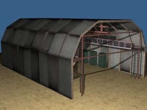 military hangar Modèle 3D