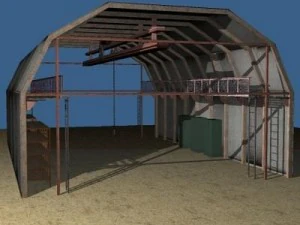 military hangar 3D Model