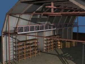 military hangar Modèle 3D