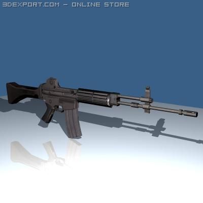 s2 rifle Modèle 3D .c4d .max .obj .3ds .fbx .stl .blend 