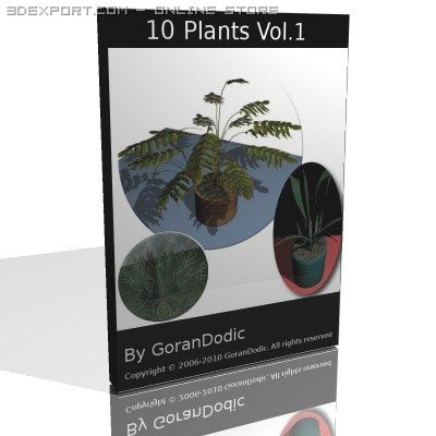 10 plants 3D Модель .c4d .max .obj .3ds .fbx .stl .blend 