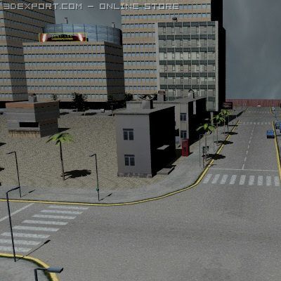 new city 3D-Modell .c4d .max .obj .3ds .fbx .stl .blend 