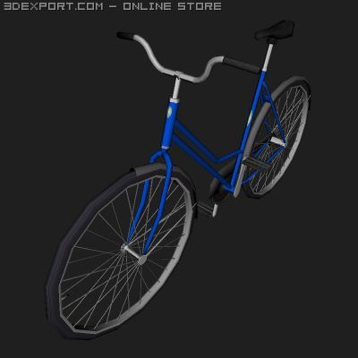 classic bicycle 3D Model .c4d .max .obj .3ds .fbx .stl .blend 