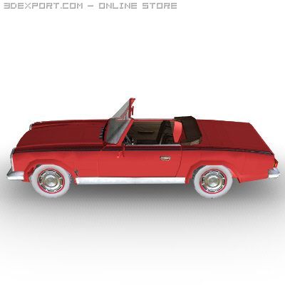 cabrio 1973 3D Model .c4d .max .obj .3ds .fbx .stl .blend 