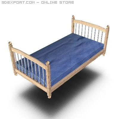 bed classic 3D Model .c4d .max .obj .3ds .fbx .stl .blend 