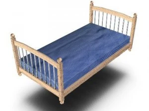 cama clássica Modelo 3D