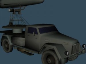 military truck t 3D 模型
