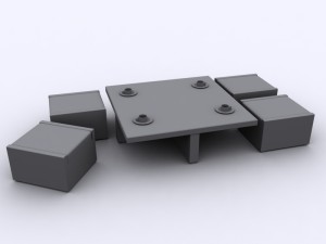 coffee table clay 3D Model