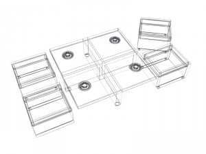 coffee table clay 3D Model