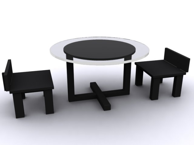 table set Modèle 3D .c4d .max .obj .3ds .fbx .stl .blend 