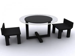 テーブルセット 3Dモデル