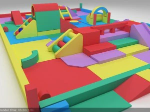 kids soft playground set 3D Model