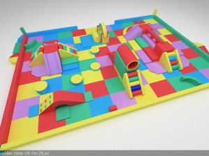 kids soft playground set 3D Model