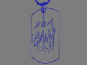chaligraphics silver pendant 3D Print Model