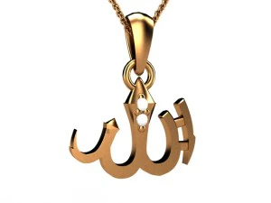 chaligraphics gold pendant 3D Print Model