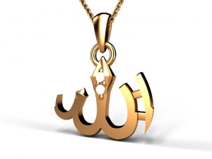 chaligraphics gold pendant 3D-Druckmodell