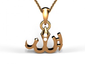 chaligraphics gold pendant 3D-Druckmodell
