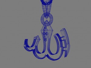 chaligraphics gold pendant 3D-Druckmodell