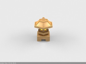 outdoor wooden lamp 3D Model