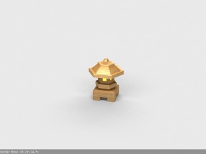 outdoor wooden lamp 3D Model