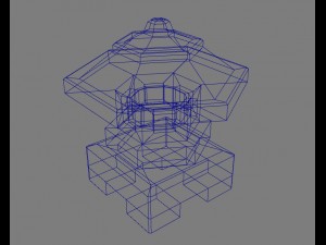 outdoor wooden lamp 3D Model
