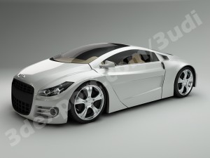 audi aquaris concept car Model 3D