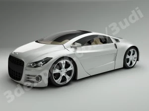 audi aquaris concept car 3D Model