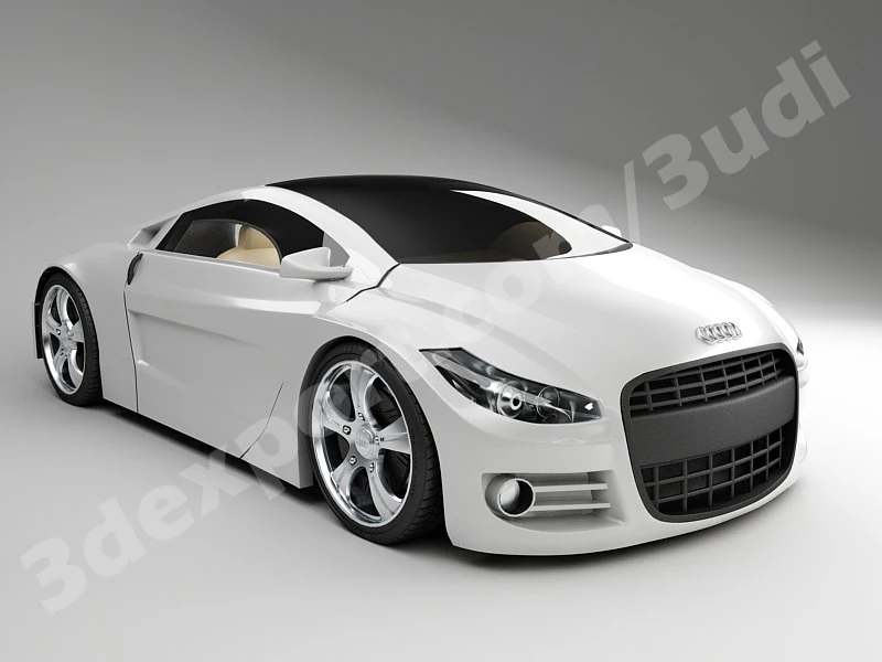 audi aquaris concept car 3D Model .c4d .max .obj .3ds .fbx .stl .blend 