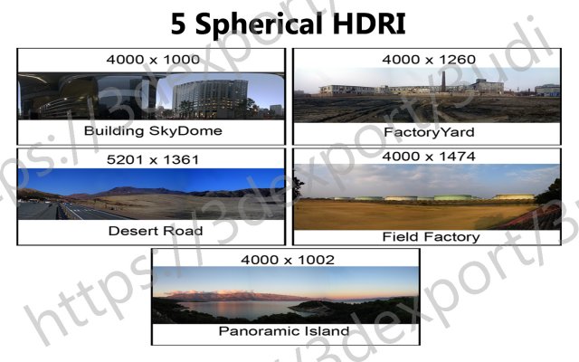 5 hdri images 3D Model .c4d .max .obj .3ds .fbx .stl .blend 