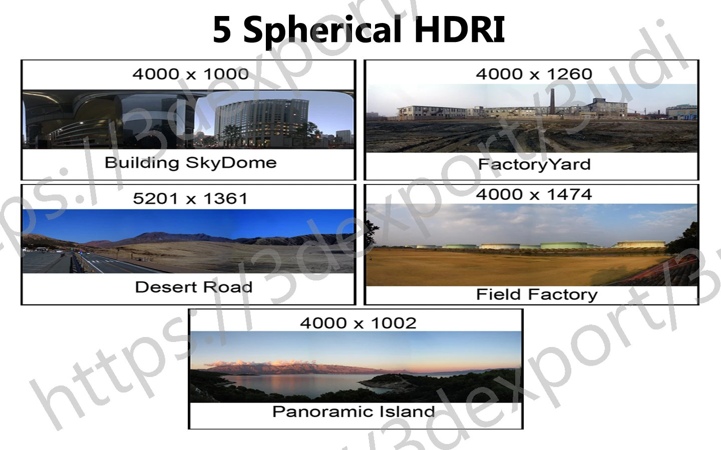 5 hdri images CG Textures .c4d .max .obj .3ds .fbx .stl .blend