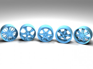 5 rims collections 3D Print Model