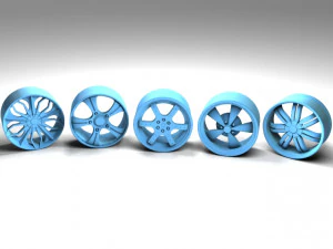 5 rims collections 3D Print Model