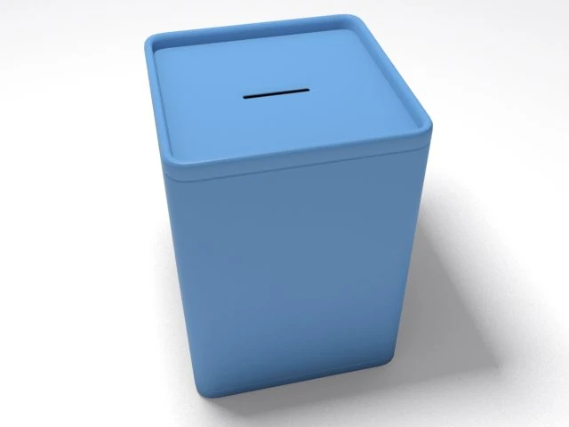 coin deposit box 3D Print Model .c4d .max .obj .3ds .fbx .stl .blend 
