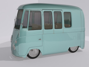 volkswagen combi toon 3Dモデル