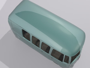 volkswagen combi toon 3Dモデル