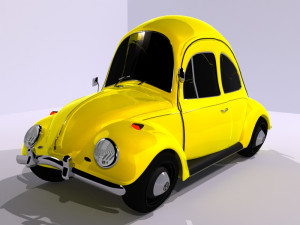volkswagen beetle toon 3D Model