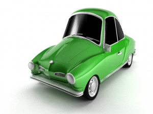 karman ghia toon Modelo 3D